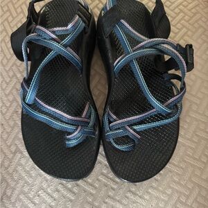 Chaco sandals - blue and purple - size 8